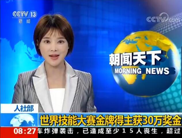 人社部:世界技能大赛金牌得主获30万奖金